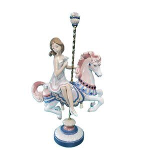 Lladro “Niña en la Feria” (Girl at the Fair) Carousel Horse #1469 — Retired